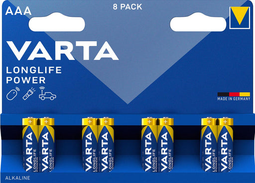 Varta batterij Longlife Power AAA, blister van 8 stuks 20 stuks, OfficeTown
