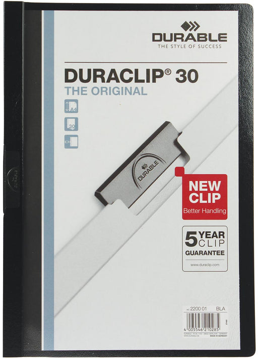 Durable klemmap Duraclip Original 30 zwart 25 stuks, OfficeTown
