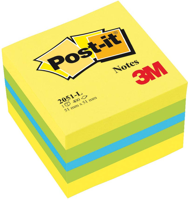 Post-it Notes mini kubus, 400 vel, ft 51 x 51 mm, groen