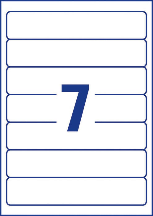 Avery Zweckform L4760-25 ordnerrugetiketten ft 19,2 x 3,8 cm (b x h), 175 etiketten, wit