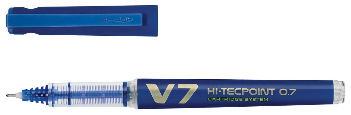 Pilot Roller Hi-Tecpoint V7 Begreen 0,5 mm blauw 10 stuks