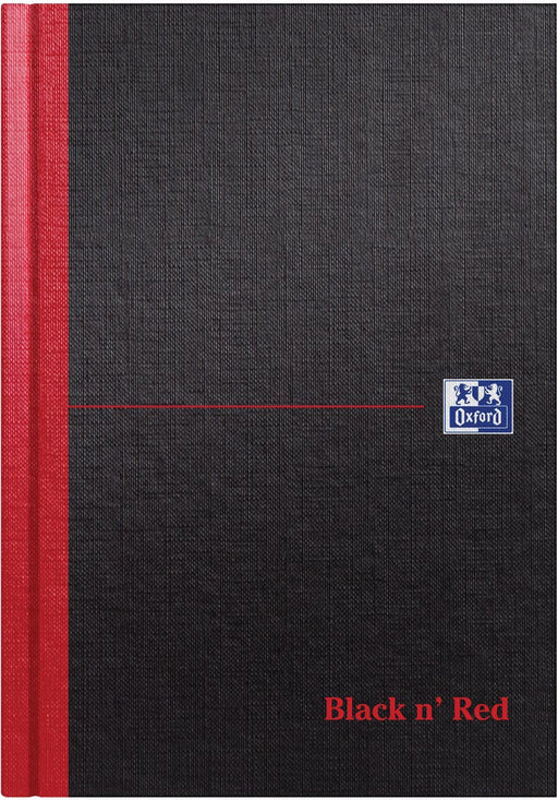 Oxford Black n' Red notitieboek, ft A5, gelijnd, 192 bladzijden 5 stuks, OfficeTown