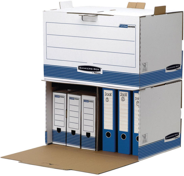 Bankers Box archiefdoos, formaat 54 x 32,5 x 37,5 cm, blauw 5 stuks