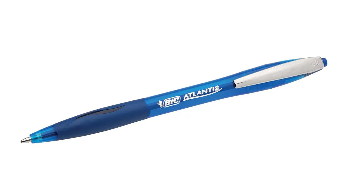 Bic Atlantis Soft balpen 1 mm, blauw, 12 stuks