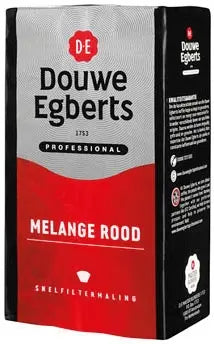 Douwe Egberts gemalen koffie voor snelfilters Rood, 500 g pak