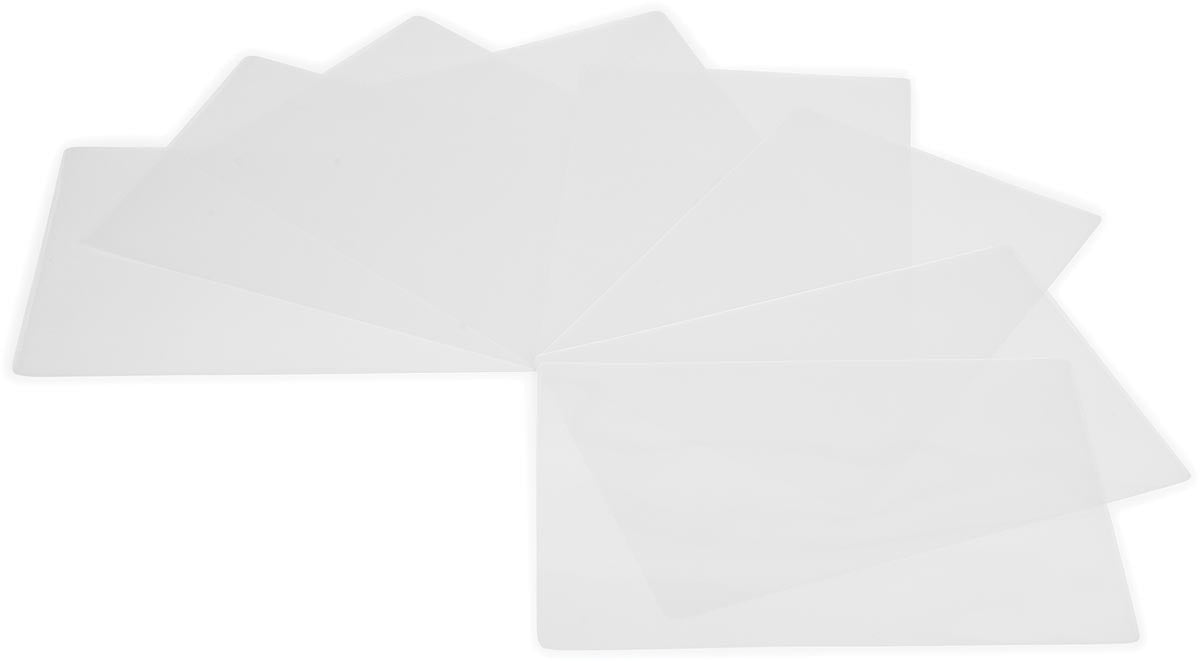 Lamineerhoes ft 54 x 86 mm, 250 micron (2 x 125 micron), pak van 100 stuks met transparante bescherming