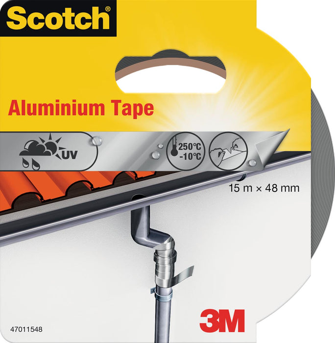 Reparatietape Scotch aluminium, ft 48 mm x 15 m, blisterverpakking 6 stuks