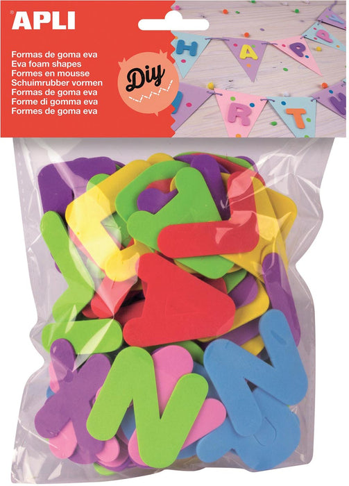 Apli Kids Foam Letter Set - Blister met 104 stuks in Verschillende Kleuren