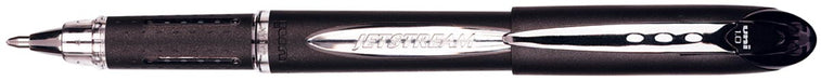 Uni-ball roller Jetstream zwart, schrijfbreedte 0,45 mm, medium schrift, schrijfpunt 1 mm, zwarte rubb... 12 stuks, OfficeTown