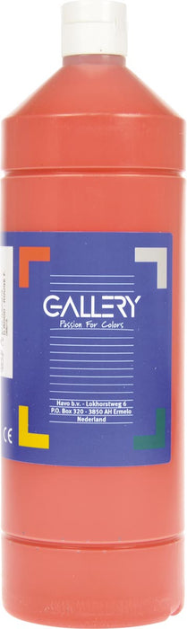 Gallery plakkaatverf, 1 liter flacon, dieprood