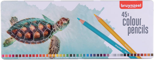 Bruynzeel kleurpotlood Schildpad, metalen doos met 45 potloden 4 stuks, OfficeTown