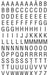 Avery Etiketten cijfers en letters A-Z, 120 stuks, zwart op wit 10 stuks, OfficeTown