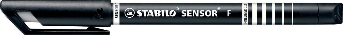 STABILO SENSOR fineliner, 0,3 mm, zwart 10 stuks, OfficeTown