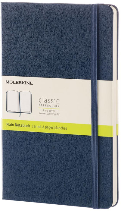 Moleskine notitieboek, effen, harde kaft, saffier, 240 pagina's