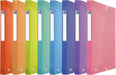 Oxford Urban elastobox uit PP, formaat 24 x 32 cm, rug van 2,5 cm, geassorteerde transparante kleuren 10 stuks, OfficeTown