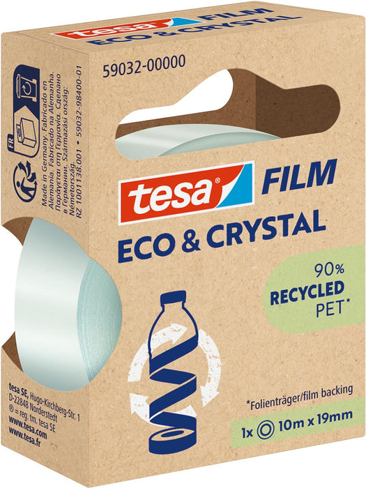 Tesafilm eco & crystal, ft 19 mm x 10 m, 10 stuks