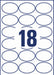 Avery J8102-10 productetiketten ft 63,5 x 42,3 mm, gecoat, 180 etiketten, wit 5 stuks, OfficeTown