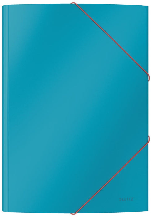 Leitz Cosy elastomap met 3 kleppen, uit karton, ft A4, blauw 10 stuks, OfficeTown