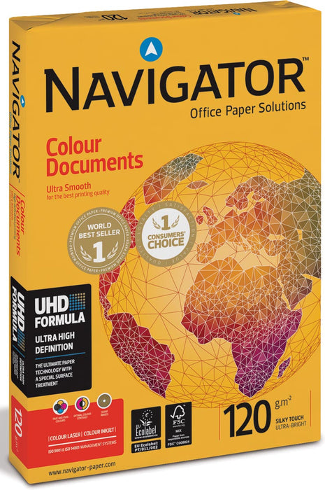 Navigator Kleurendocumenten Presentatiepapier ft A3, 120 g, 500 vel 4 stuks