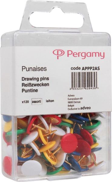 Pergamy punaises in assorti kleuren, 120 stuks