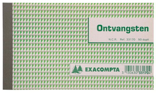 Exacompta ontvangsten, ft 10,5 x 18 cm, Nederlandstalig, dupli (50 x 2 vel) 20 stuks, OfficeTown