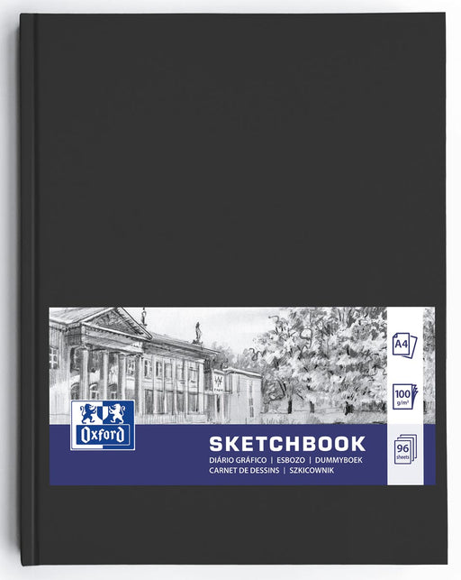 Oxford "Sketchbook" dummyboek, 96 vel, 100 g/m², ft A4, zwart 5 stuks, OfficeTown