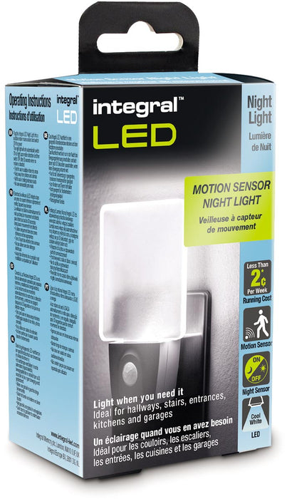 LED oriëntatielamp met autosensor, op netstroom met bewegings- en dag/nachtsensor