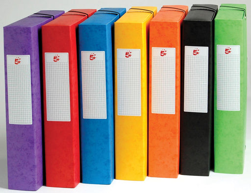 Pergamy elastobox, rug van 6 cm, geassorteerde kleuren 10 stuks, OfficeTown