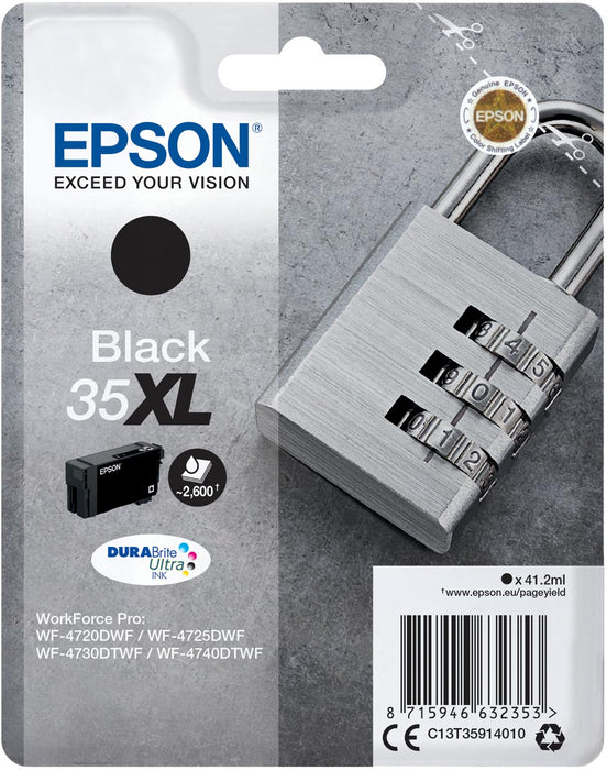 Epson inktcartridge 35 XL, 41,2 ml, OEM C13T35914010, zwart