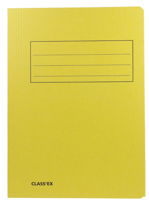 Class'ex dossiermap, 3 kleppen ft 23,7 x 32 cm (voor ft A4), geel 50 stuks, OfficeTown