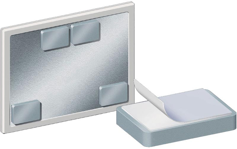 Legamaster magneetblok voor het ophangen van borden, zelfklevend, afm. 5 x 7,5 x 1,2 cm (h x b x d)