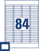 Avery J8656-25 mini etiketten ft 46 x 11,1 mm (b x h), 2100 etiketten, wit 5 stuks, OfficeTown