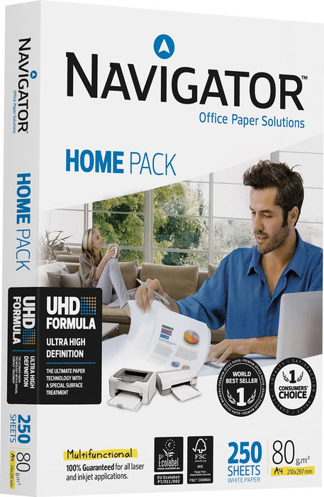 Navigator Thuis Pak printpapier ft A4, 80 g, pak van 250 vel