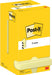 Post-It Z-Notes , 100 vel, ft 76 x 76 mm, geel, pak van 12 blokken 12 stuks, OfficeTown
