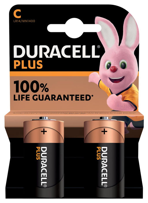 Duracell batterij Plus 100% C, blister van 2 stuks 10 stuks, OfficeTown