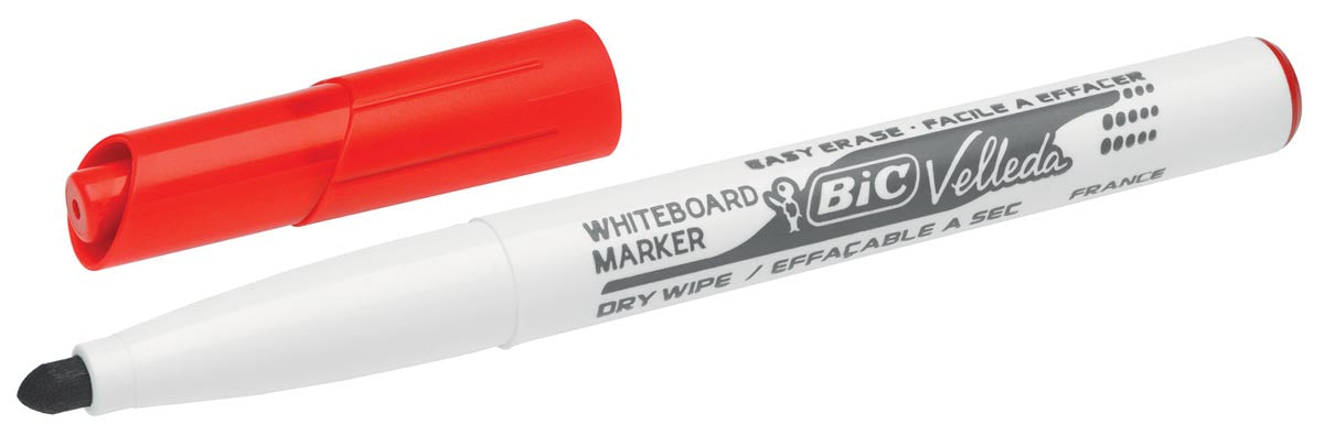 Bic whiteboardmarker Velleda 1741 in de kleur rood met ronde punt