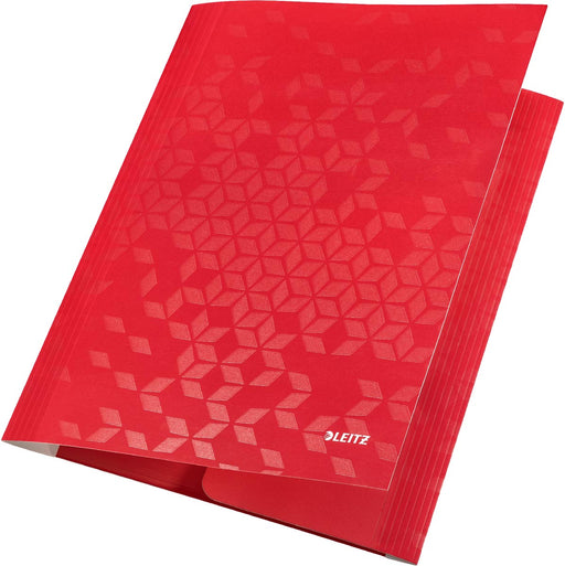 Leitz WOW elastomap met 3 kleppen, uit karton, A4, rood 10 stuks, OfficeTown