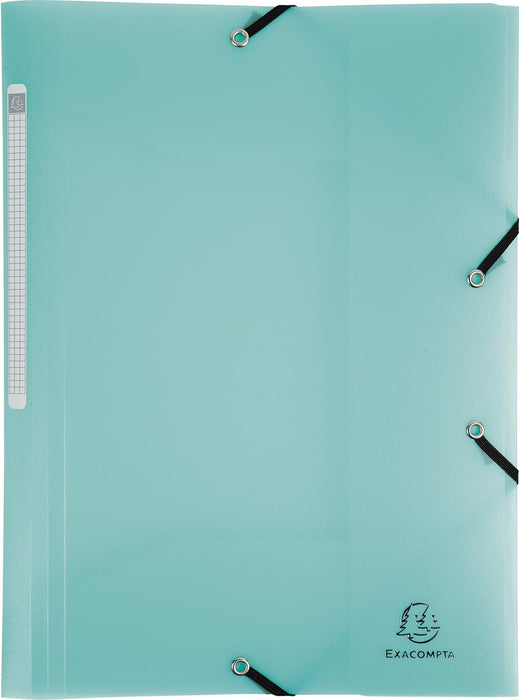 Exacompta Chromaline elastomap met 3 kleppen, met rugetiket, geassorteerde pastelkleuren 5 stuks, OfficeTown