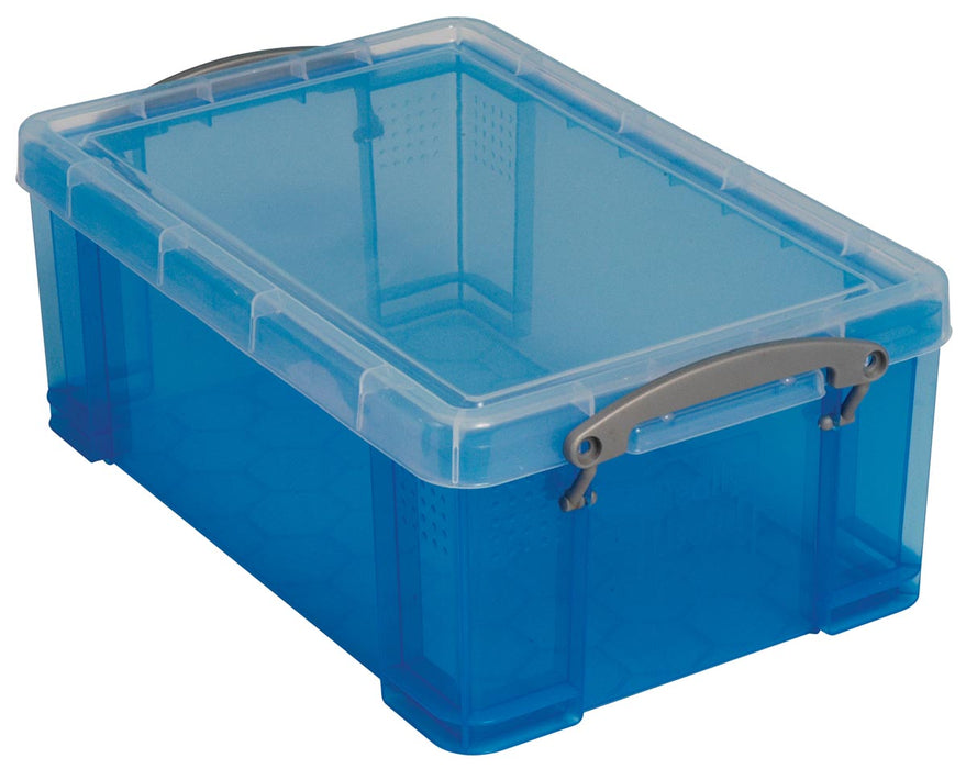 Really Useful Box opbergdoos 9 liter, transparant blauw