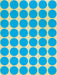 Avery Zweckform 3375 ronde etiketten, diameter 18 mm, 1.056 etiketten, blauw 10 stuks, OfficeTown