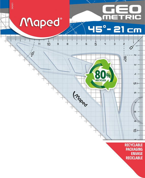 Maped meetkraam Geometrisch 21 cm, 45° 30 stuks
