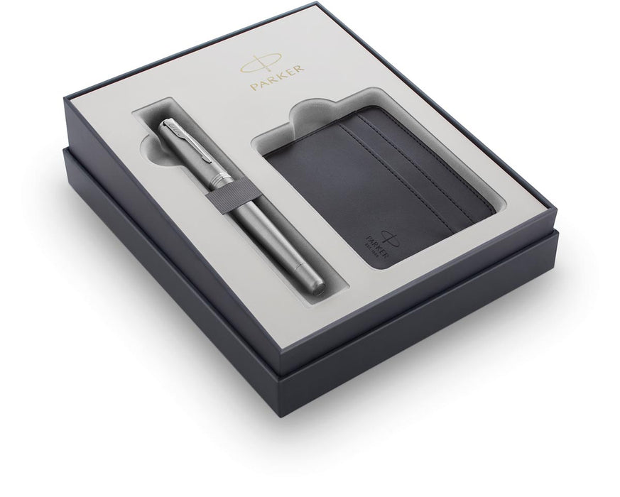 Parker giftbox Urban Metro vulpen + pen pouch, metaal CT 20 stuks, OfficeTown