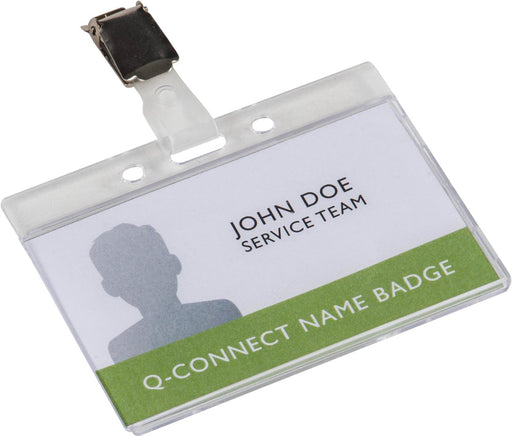 Q-CONNECT badge met clip 85 x 54 mm 24 stuks, OfficeTown