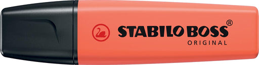 STABILO BOSS ORIGINAL Pastel markeerstift, mellow coral-red (lichtoranje) 10 stuks, OfficeTown