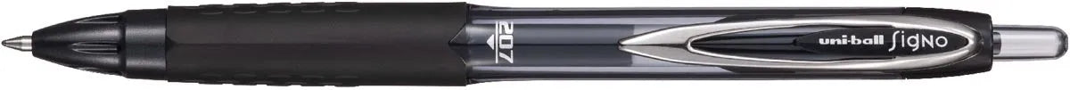Uni-ball Signo RT207 roller, intrekbaar, schrijfbreedte 0,4 mm, gerecycled plastic, zwart 12 stuks, OfficeTown