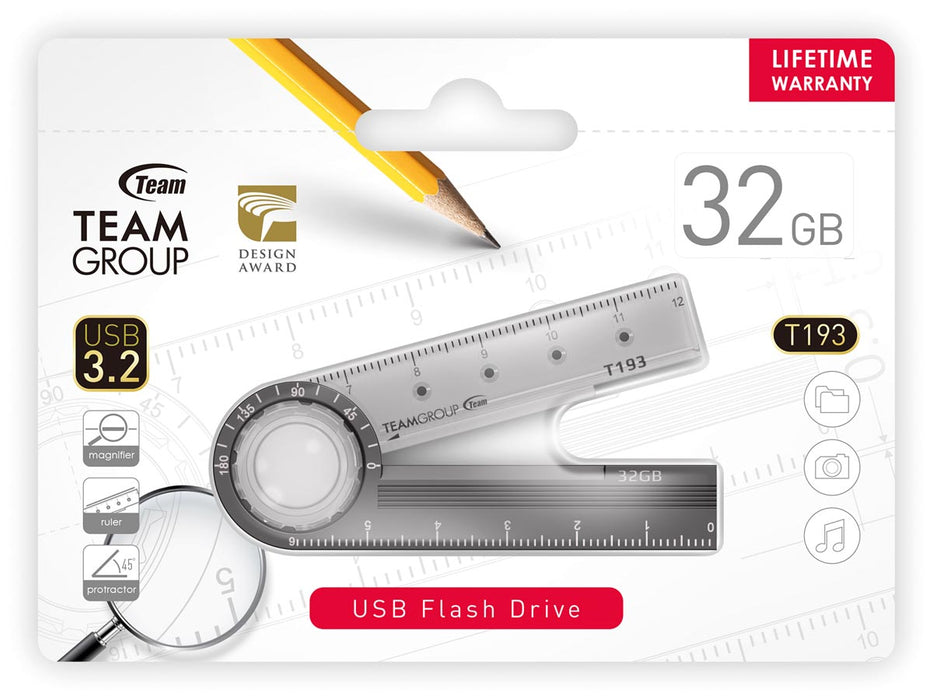 Teamgroup USB-stick T193, 5-in-1, 32 GB - Multifunctioneel Magnetisch Geometrisch Design