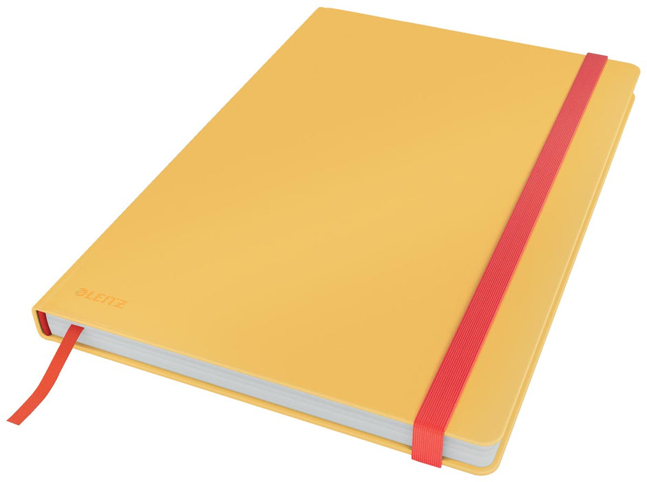 Leitz Cosy notitieboek ft B5, geruit, warm geel met harde kaft