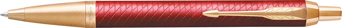 Parker IM Premium balpen, medium, in giftbox, Deep red (rood/goud) 50 stuks, OfficeTown