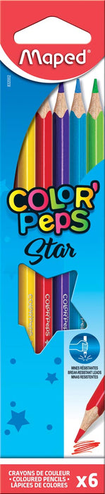 Kleurpotloden Maped Color'Peps, 6 stuks