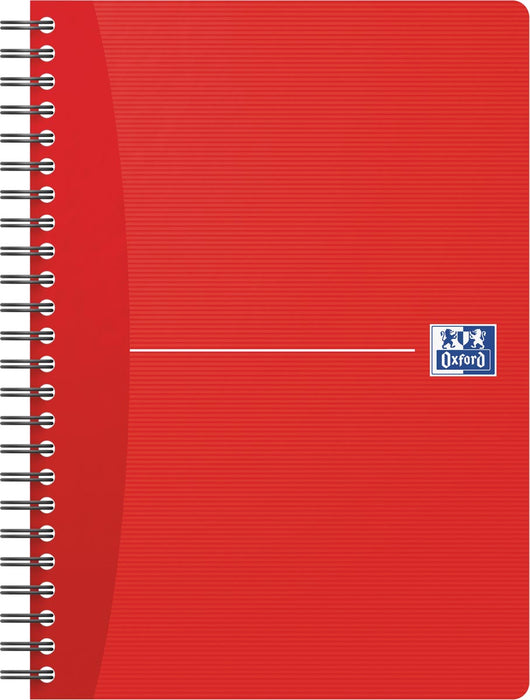 Oxford Office Essentials spiraalschrift, 180 bladzijden, ft A5, gelijnd, geassorteerde kleuren 5 stuks, OfficeTown